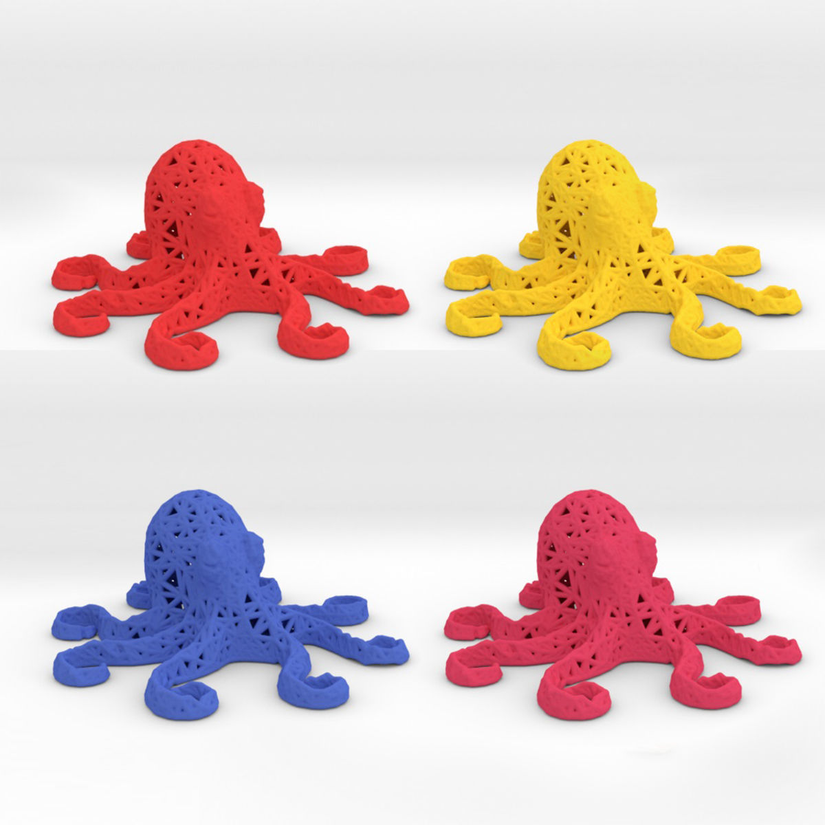 Octopus made of plastic 3D print model_2