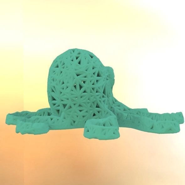 Octopus made of plastic 3D print model_19