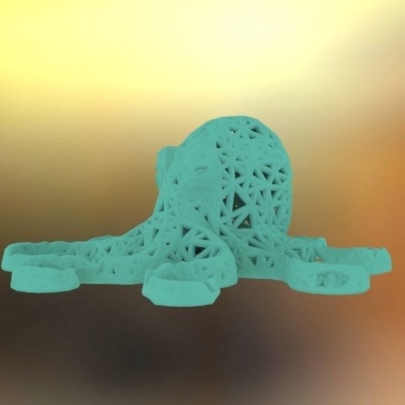 Octopus made of plastic 3D print model_31