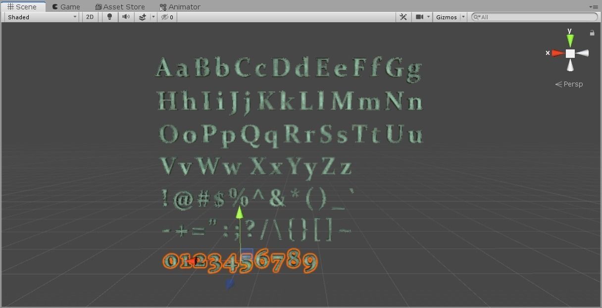 English Letters - Bronze Corroded Low-poly 3D model_17