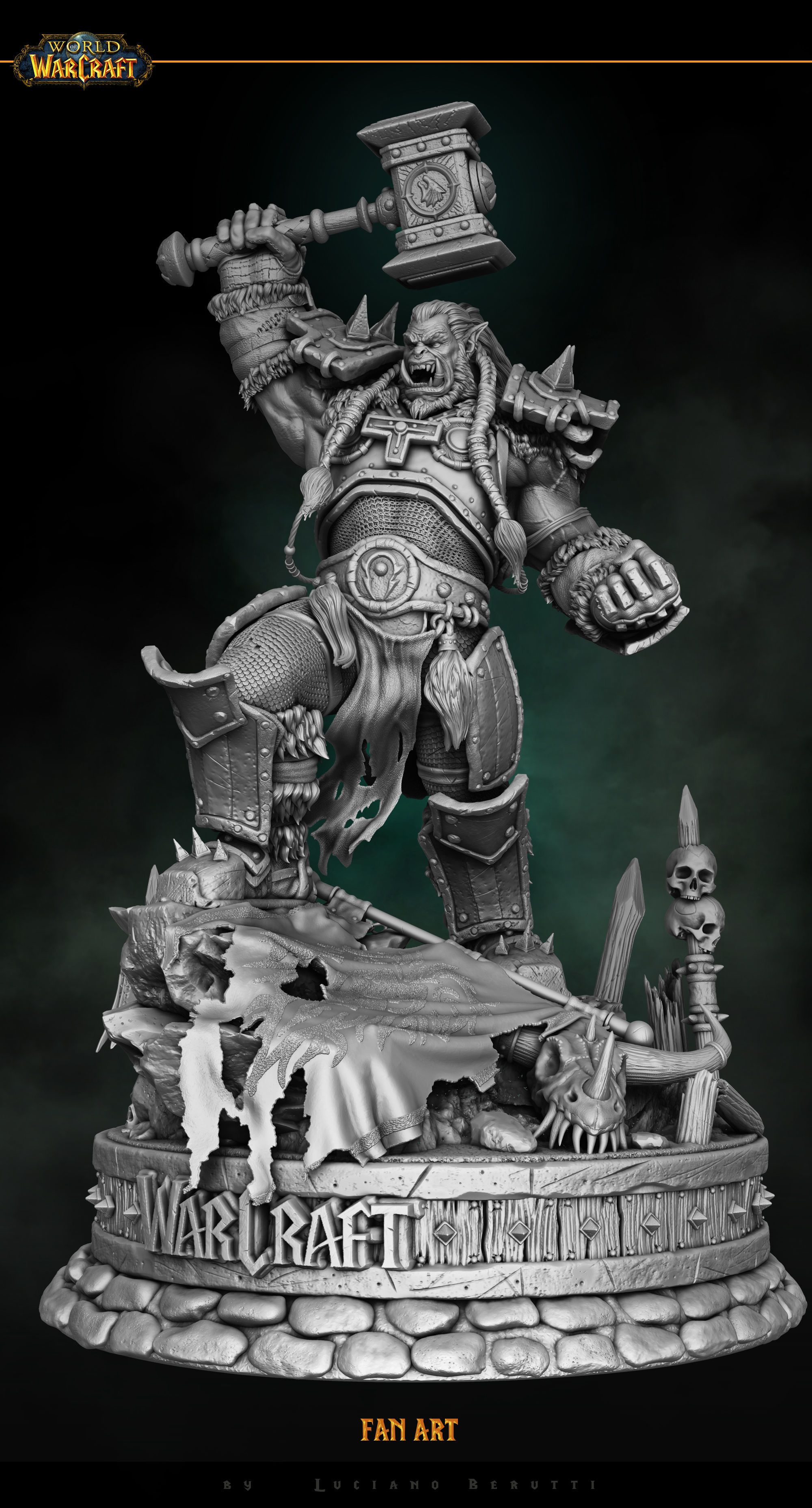 Orc Thrall wow - 3d printable 3D print model_2