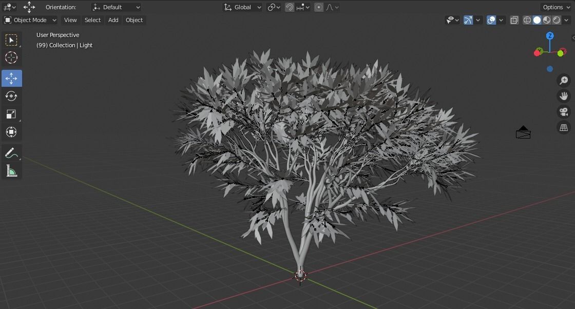 tree2 tree with leaves Free 3D model_1