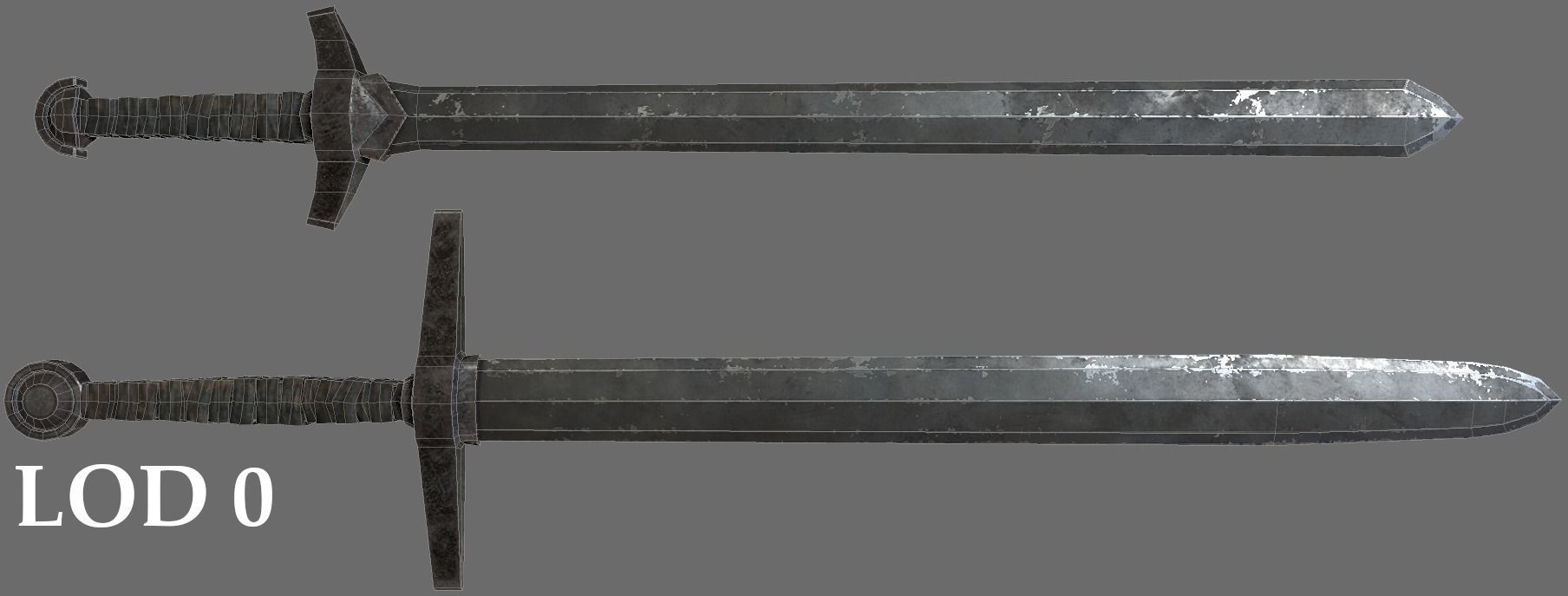 Next Gen AAA Generic Medieval Swords Set Free low-poly 3D model_4