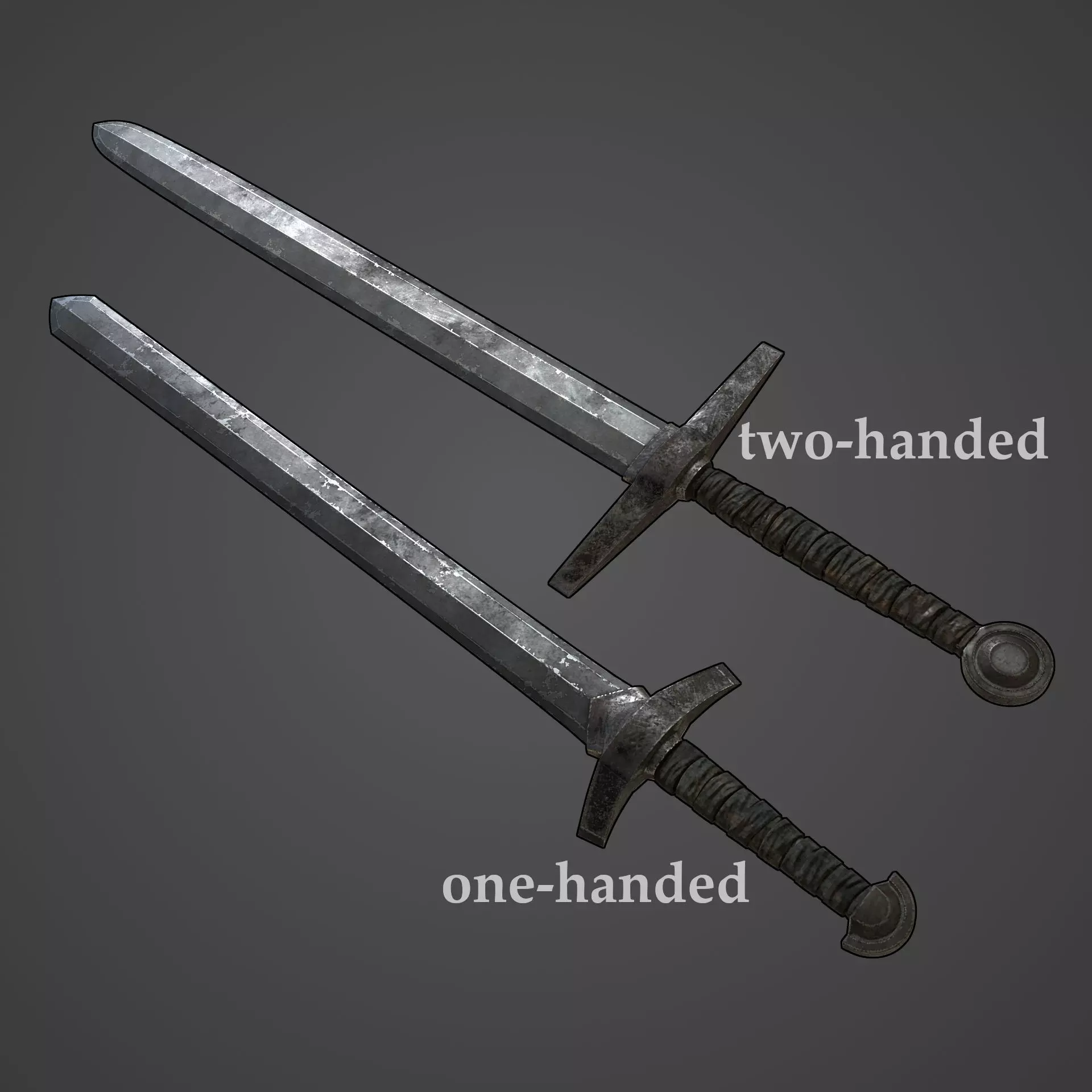 Next Gen AAA Generic Medieval Swords Set Free low-poly 3D model_0