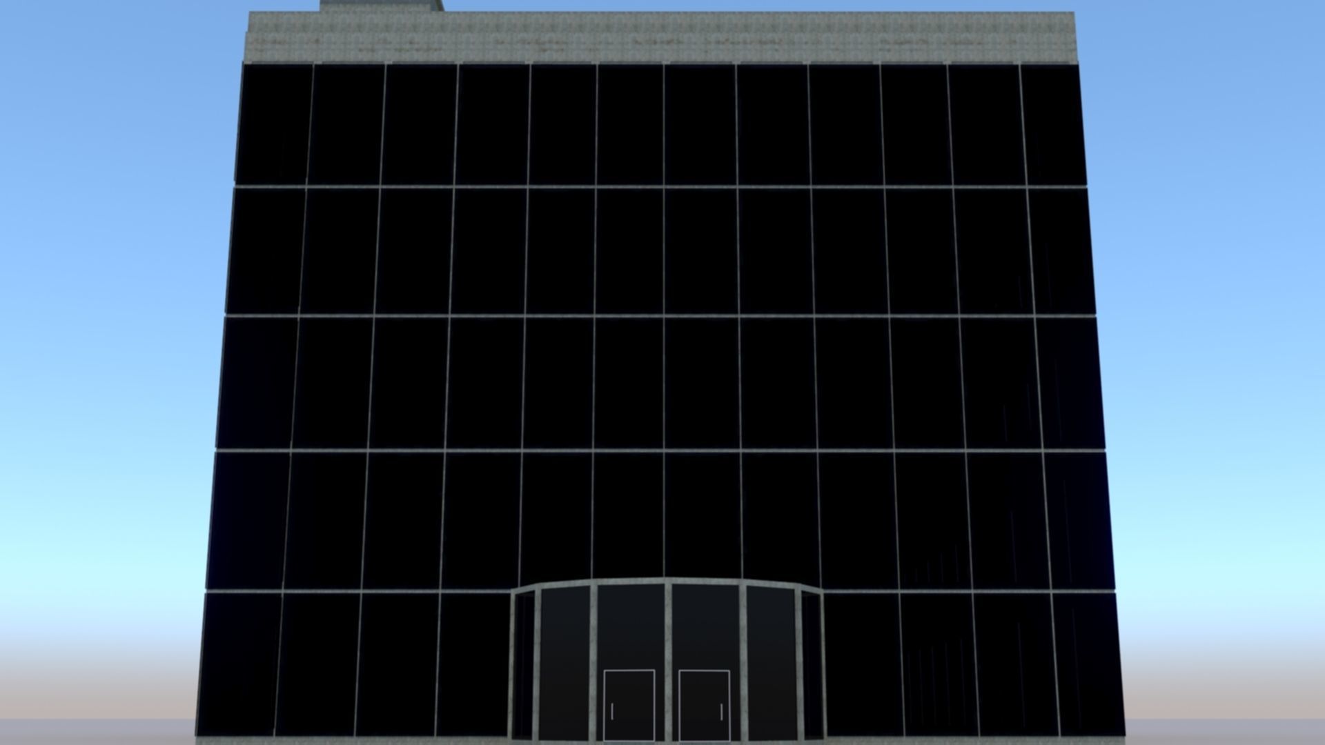 5 storey Glass Building 3D model_6