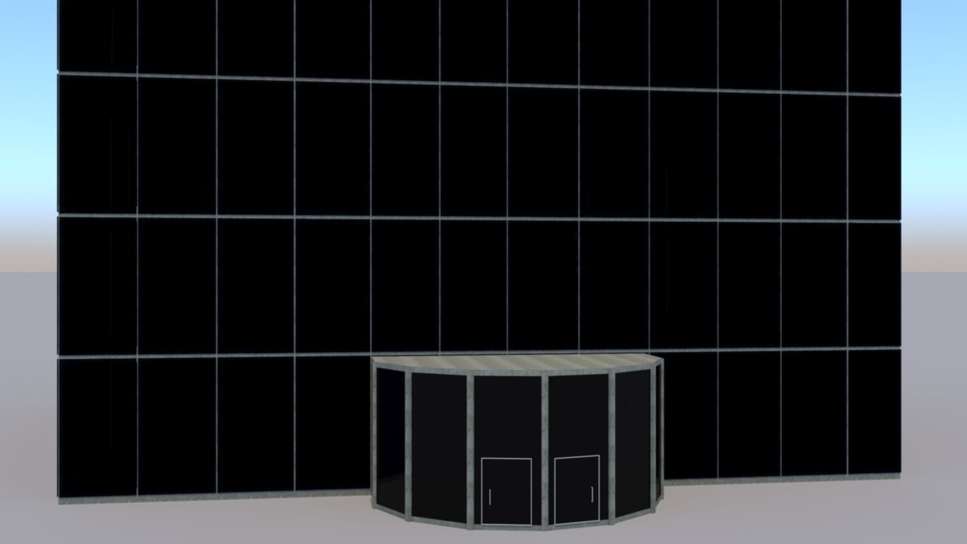 5 storey Glass Building 3D model_11