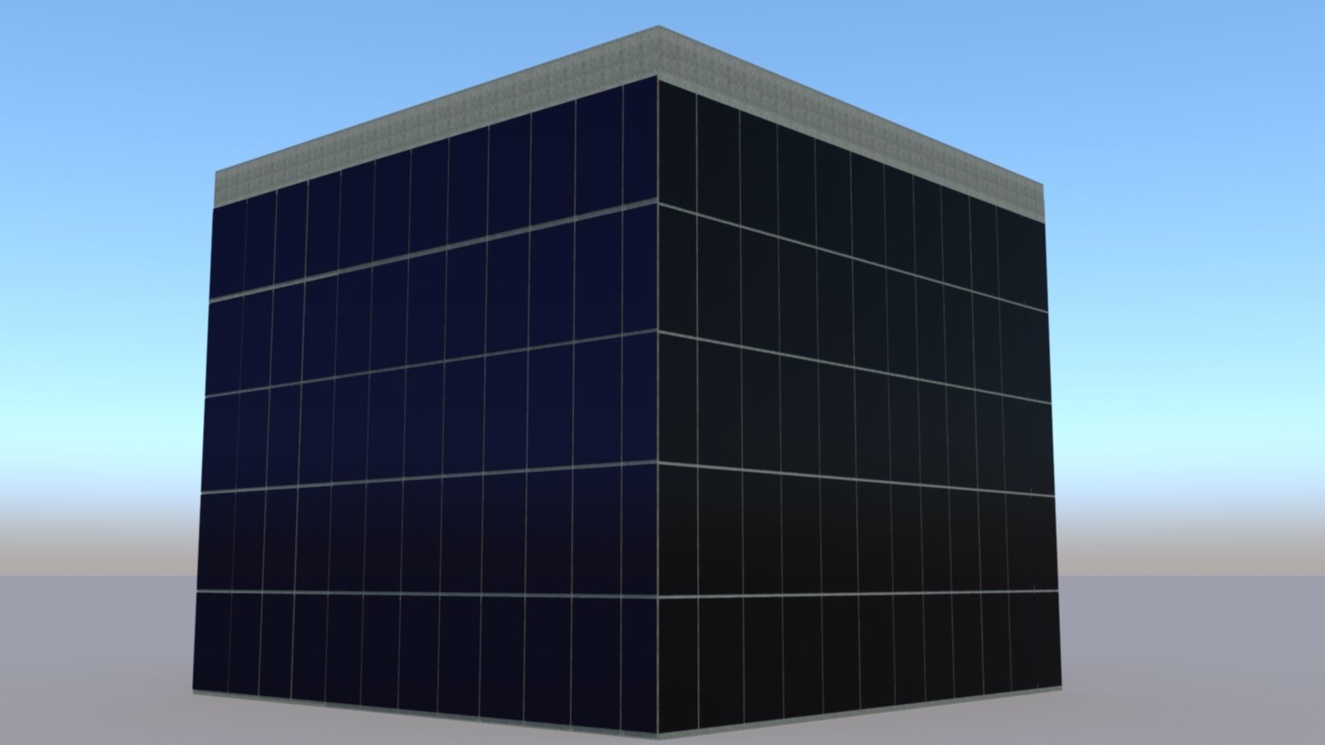 5 storey Glass Building 3D model_9