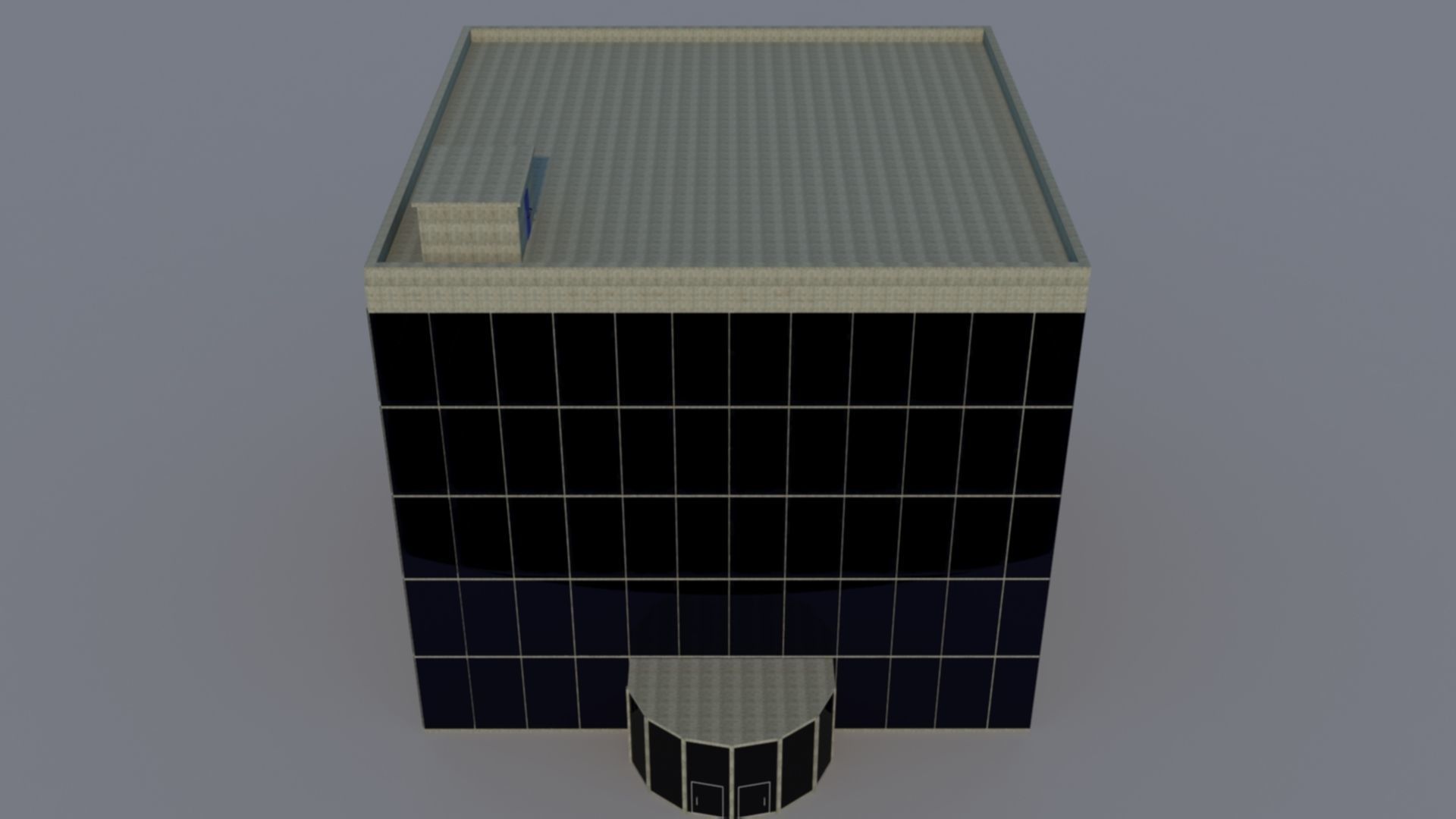 5 storey Glass Building 3D model_10