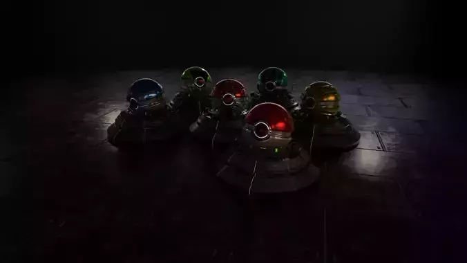 Sci-fi Pokeballs Texture