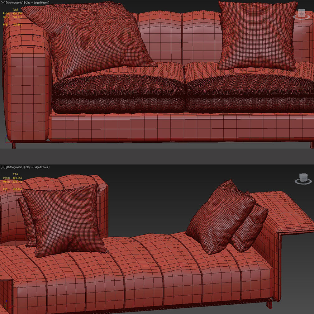 Freeman Sofa By Minotti 3D model_2
