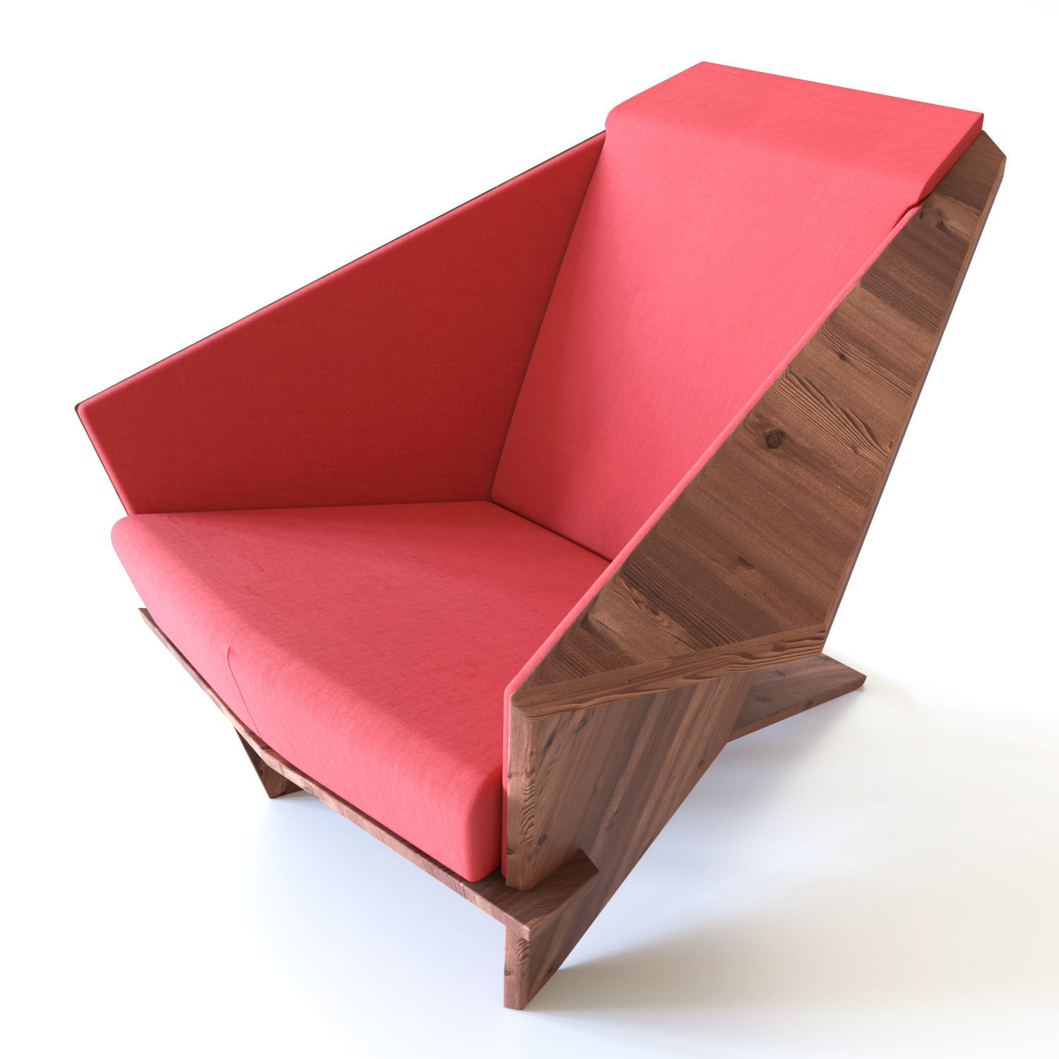 Taliesin Armchair 3D model_6