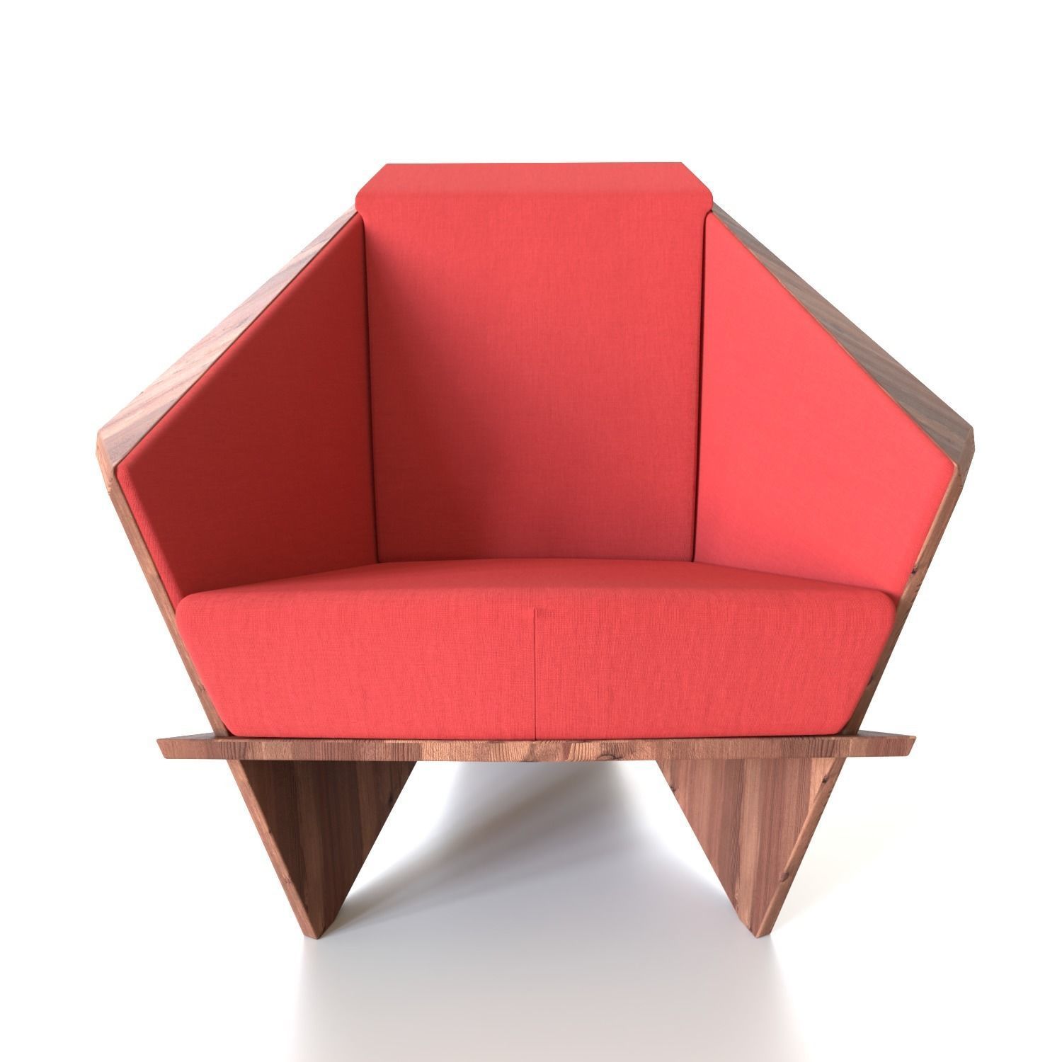 Taliesin Armchair 3D model_10