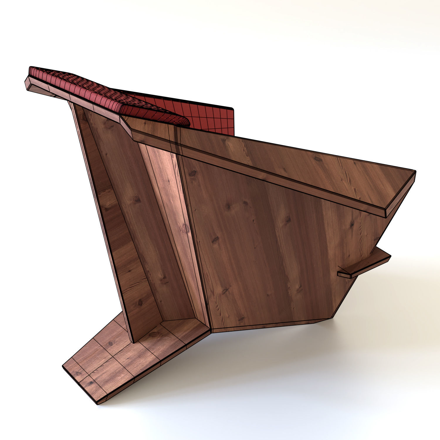 Taliesin Armchair 3D model_8
