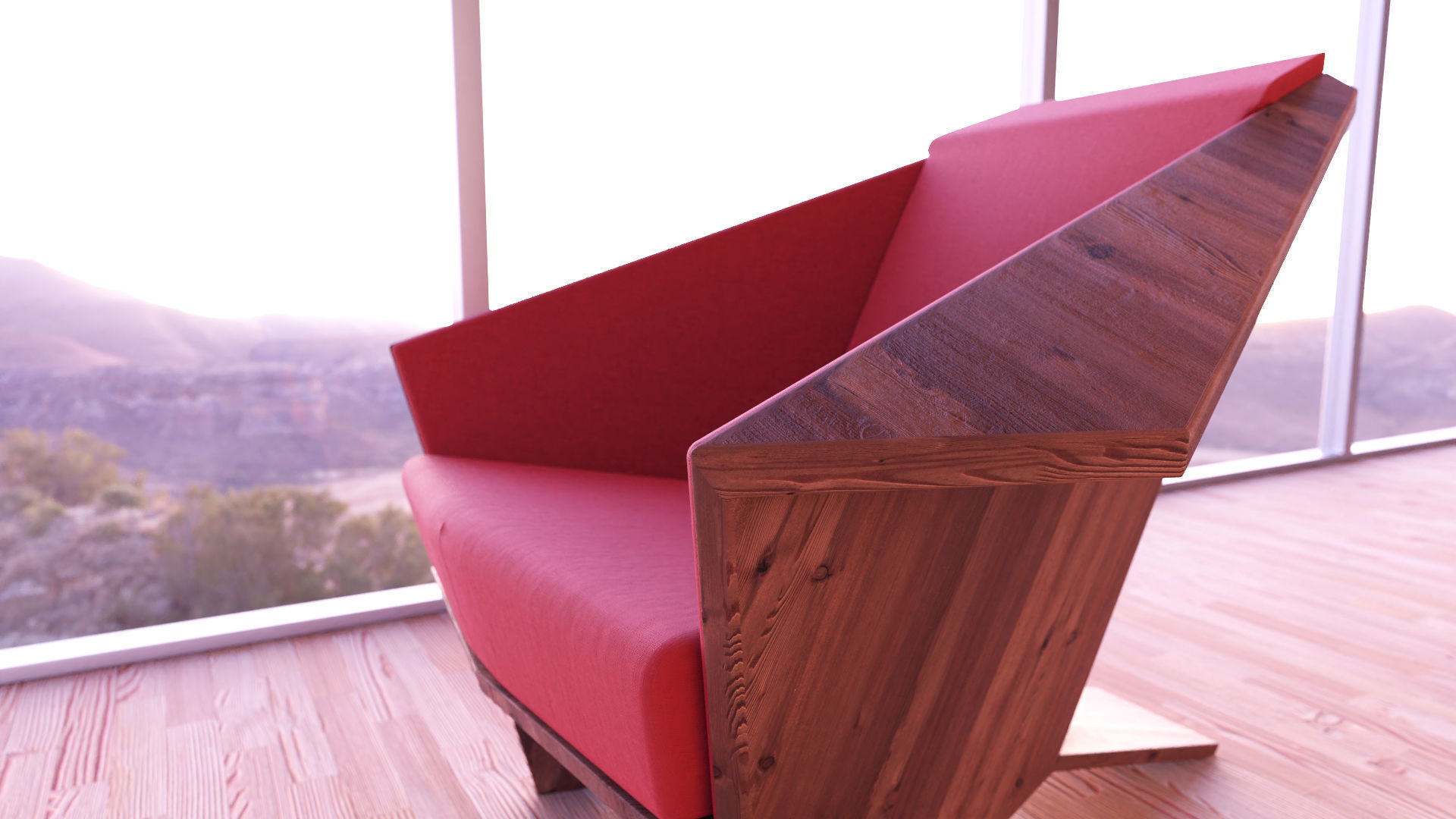 Taliesin Armchair 3D model_1