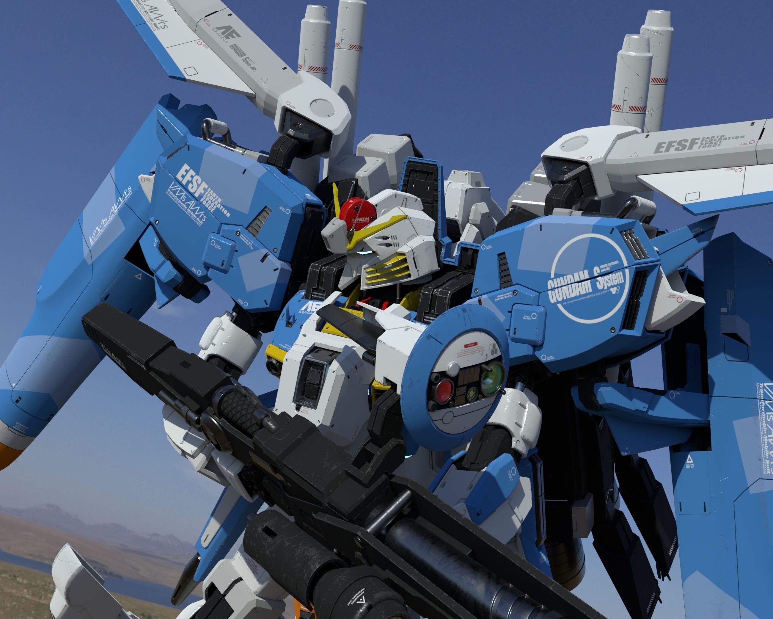 Ex-S Gundam 3D model_1