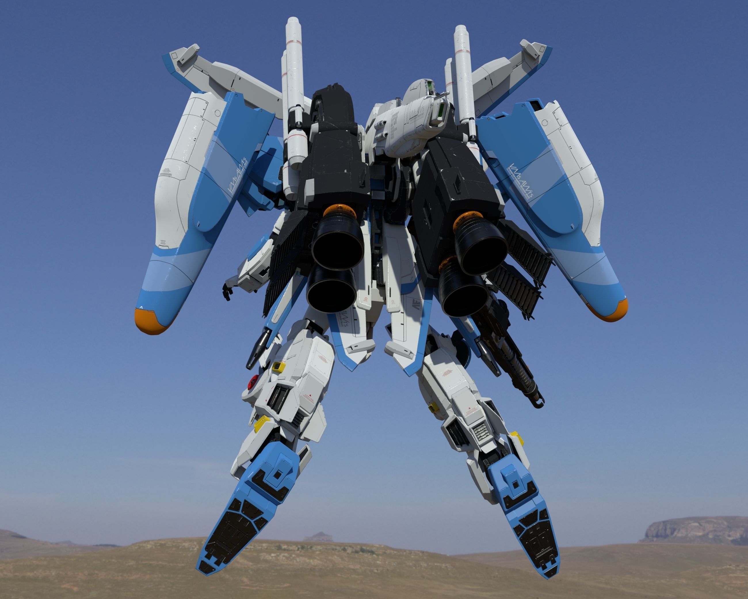 Ex-S Gundam 3D model_2