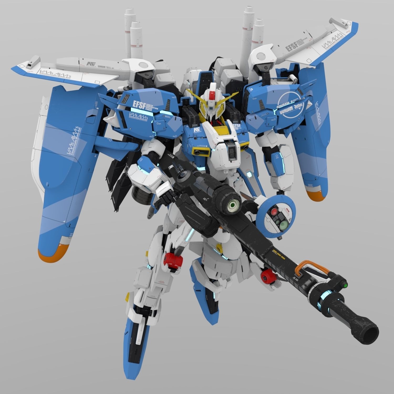 Ex-S Gundam 3D model_3