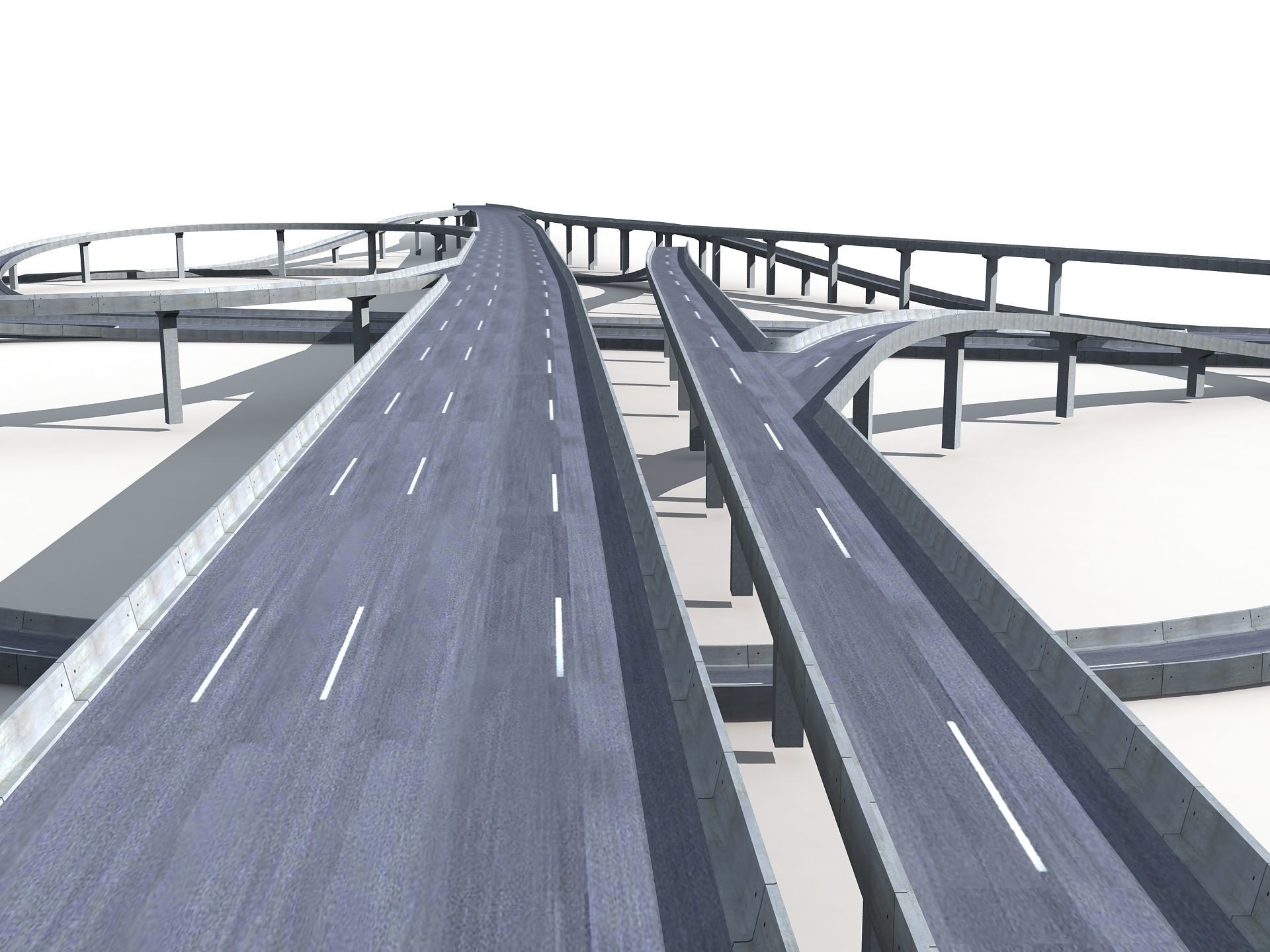 Highway Road Viaduct Flyover-13 3D model_20