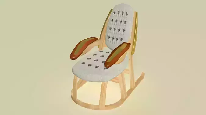 U-shaped foot wooden and fabric armchair