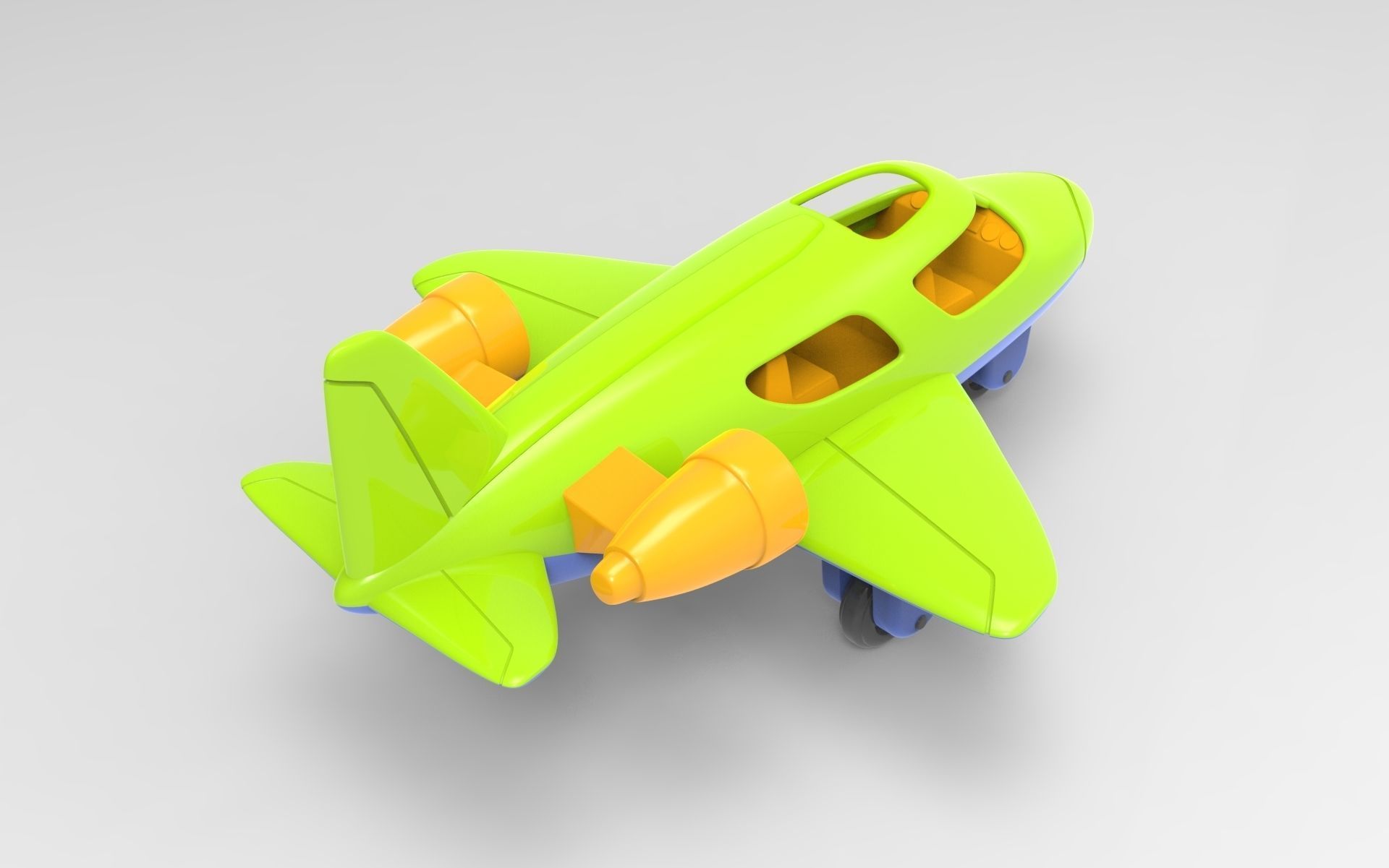 Toy Plane 3D model_4