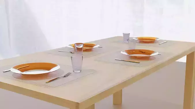 Dining Table - Mesa de Jantar Low-poly 3D model