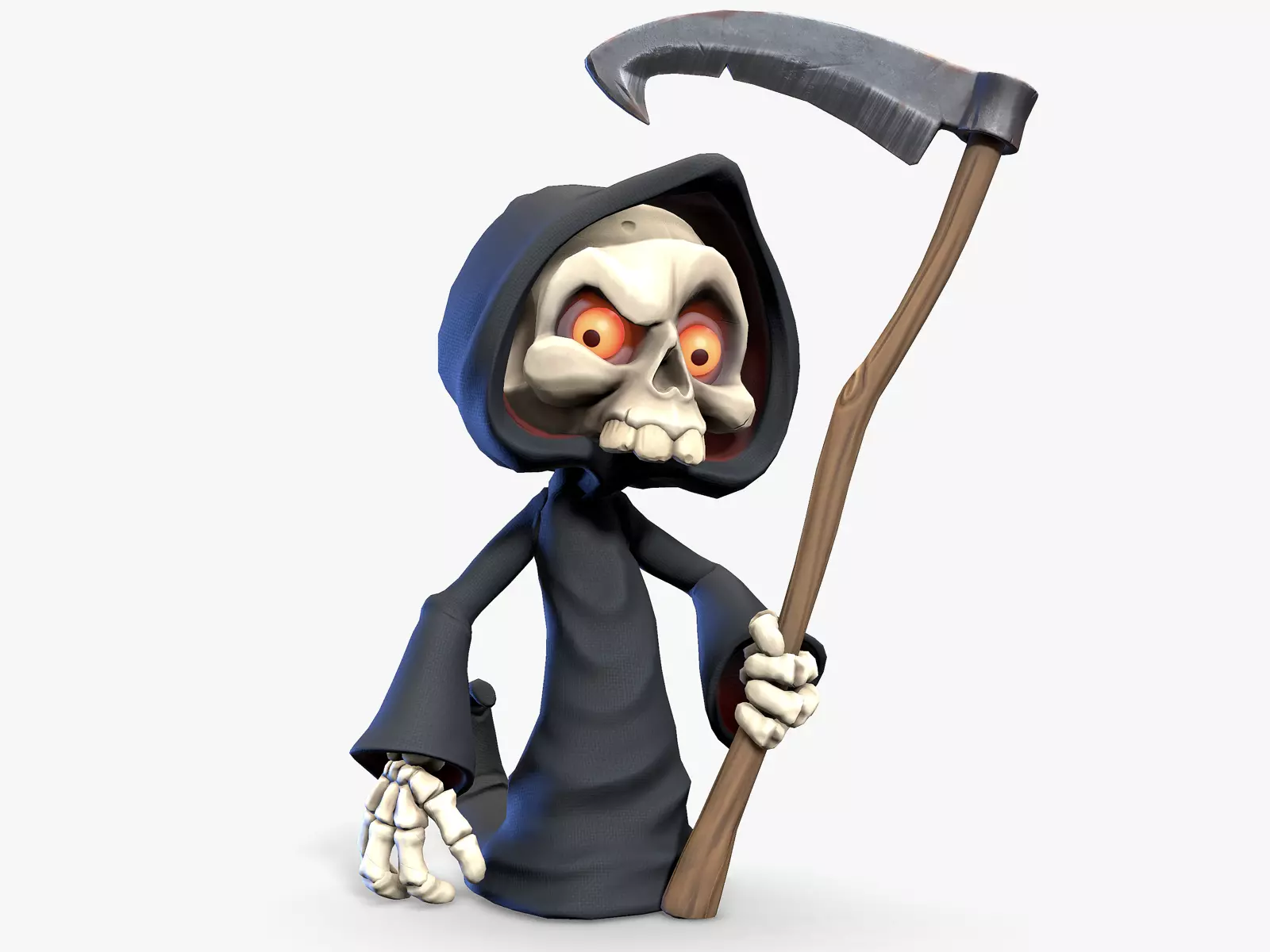 Cute Grim Reaper Low-poly 3D model