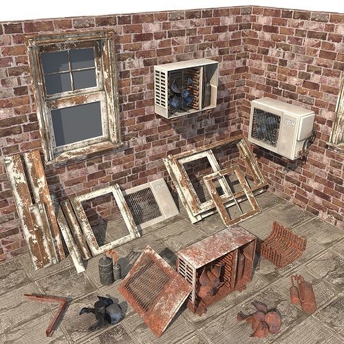 Air Conditioning Low-poly 3D model
