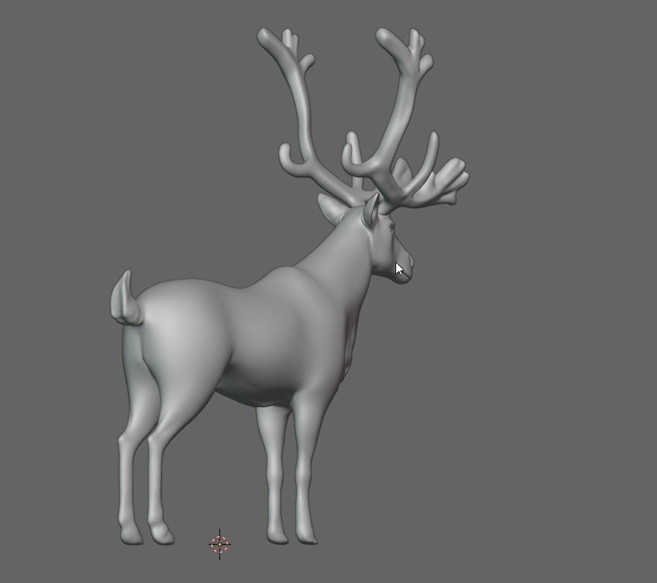 Reindeer with nice Antlers 3D model_4