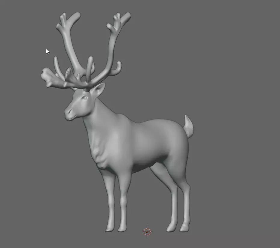 Reindeer with nice Antlers 3D model_0