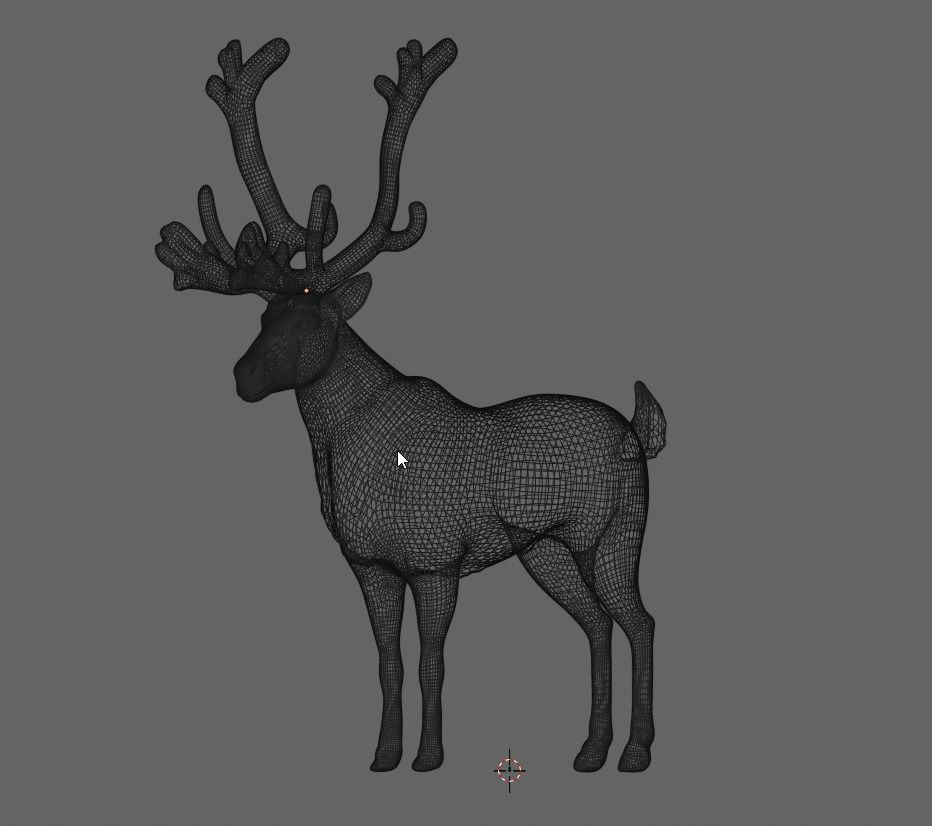 Reindeer with nice Antlers 3D model_7