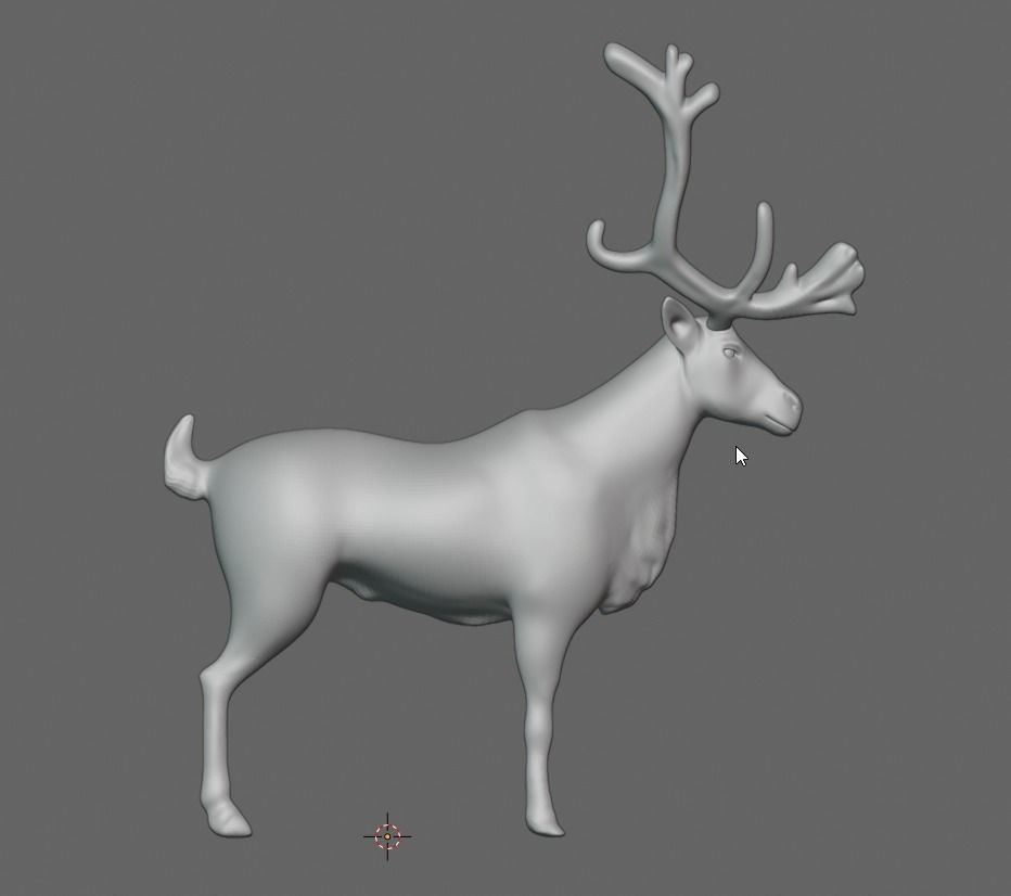 Reindeer with nice Antlers 3D model_3