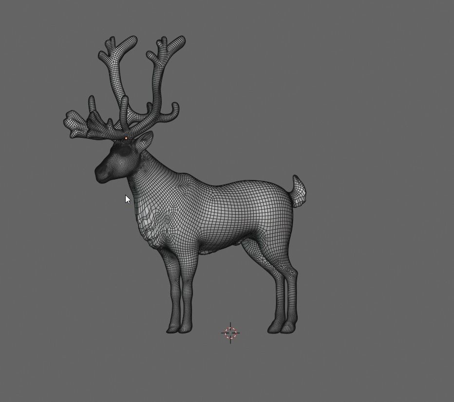 Reindeer with nice Antlers 3D model_9