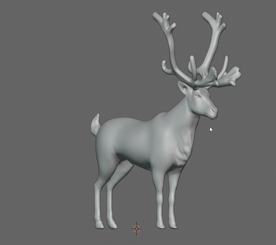 Reindeer with nice Antlers 3D model_2