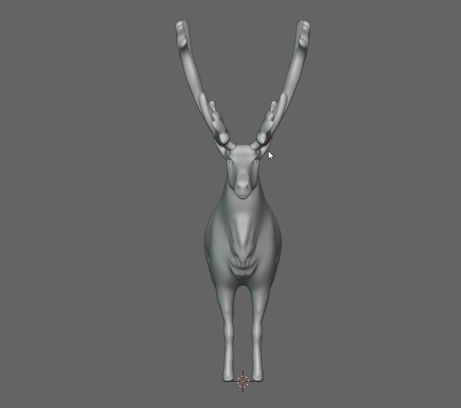 Reindeer with nice Antlers 3D model_1