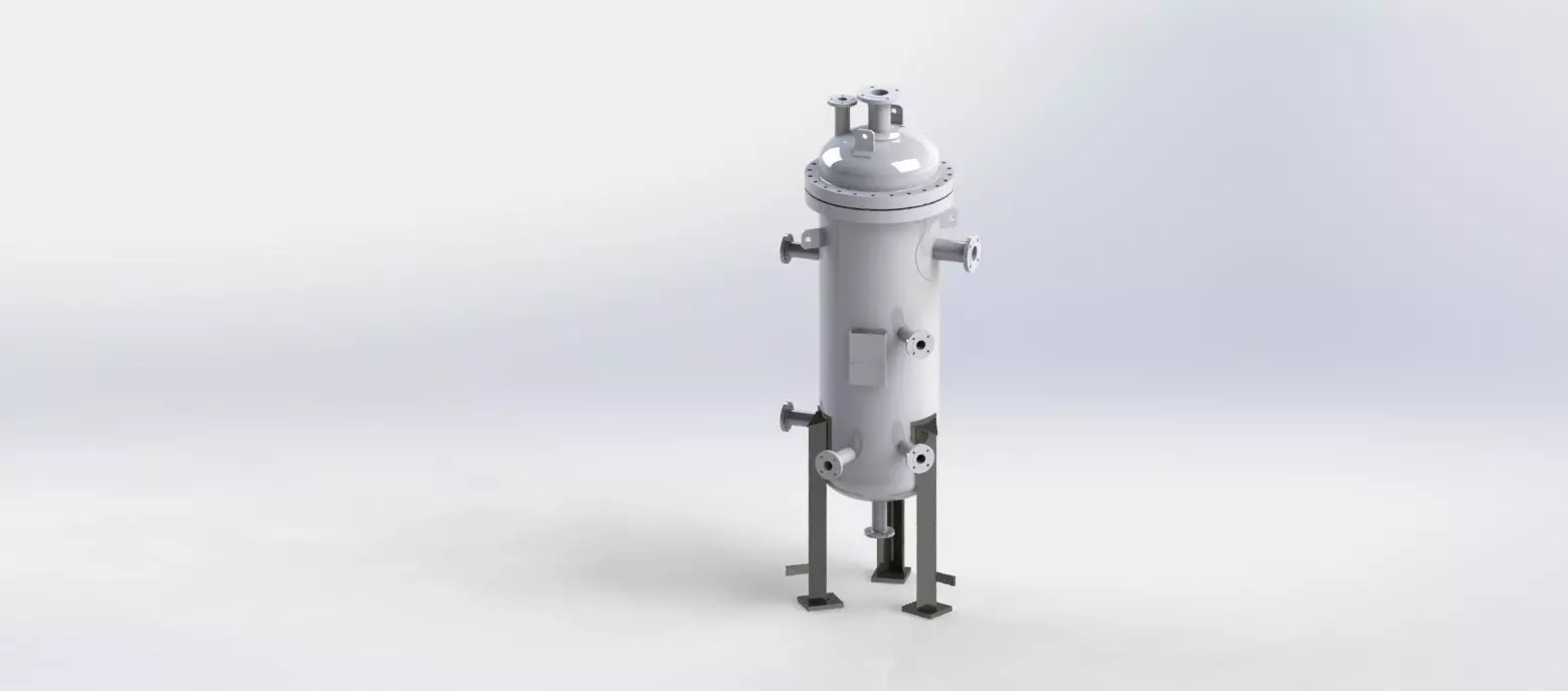 Pressure vessel Nitrogen compressor Knock out Drum 3D model