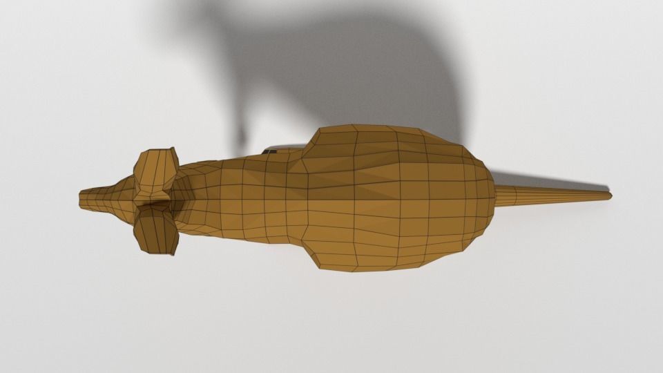 Low Poly Cartoon Kangaroo Low-poly 3D model_17