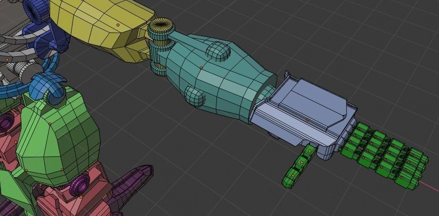 Avatar AMP suit Exoskeleton Robot Low-poly 3D model_11