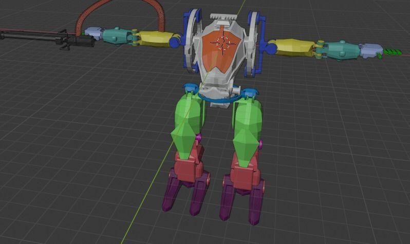 Avatar AMP suit Exoskeleton Robot Low-poly 3D model_3