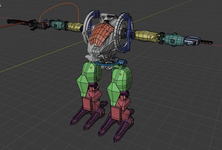 Avatar AMP suit Exoskeleton Robot Low-poly 3D model_4