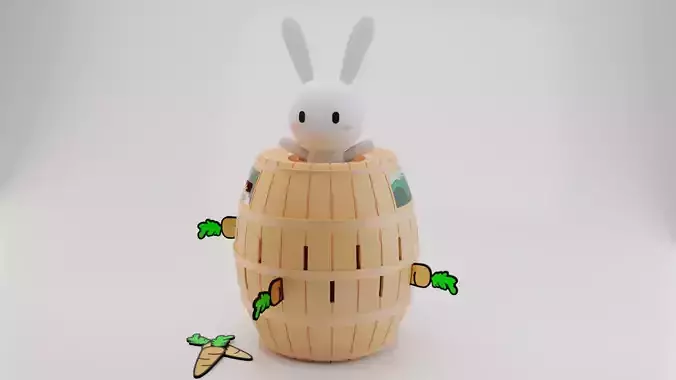Stab Pirate - Rainbow Bunny version Free 3D print model