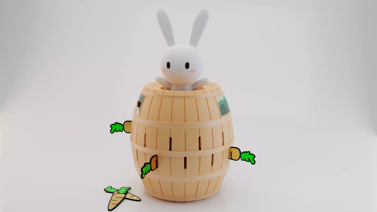 Stab Pirate - Rainbow Bunny version Free 3D print model_0