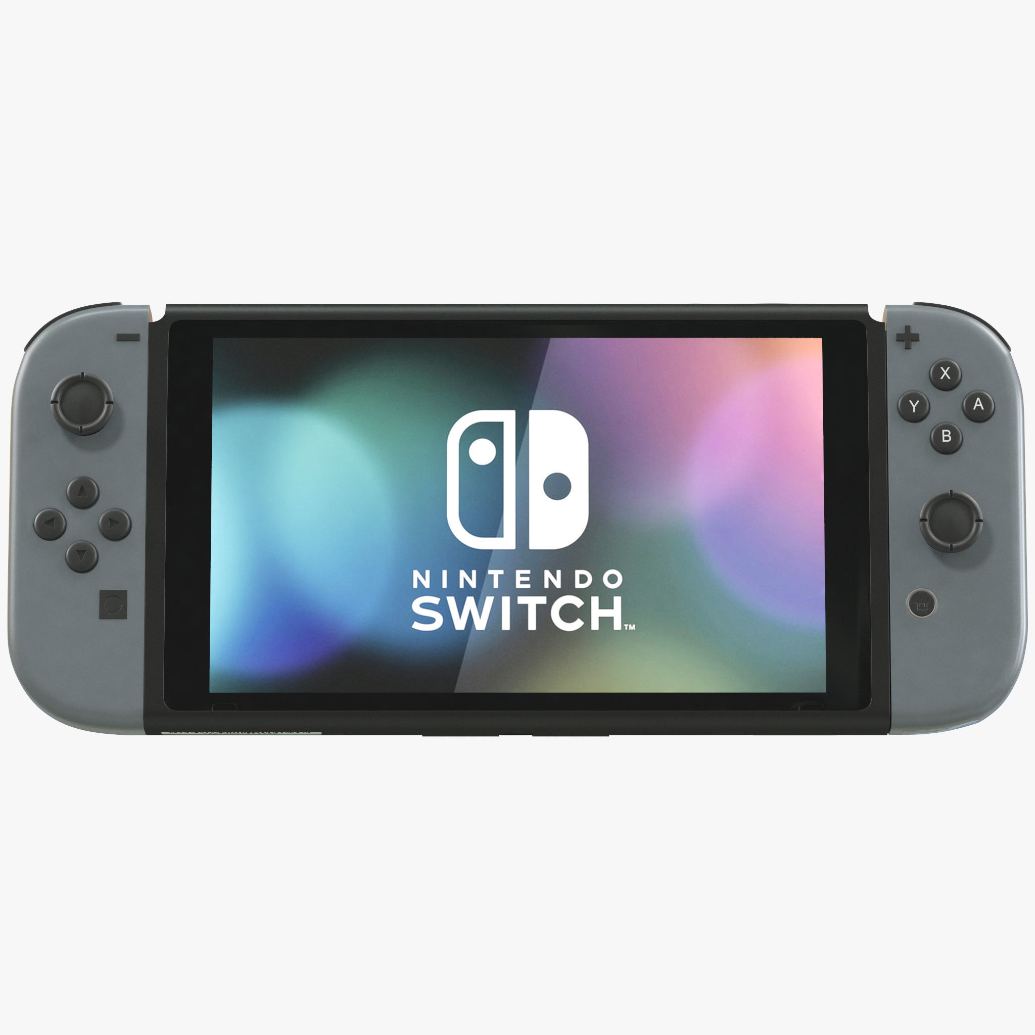 Nintendo Switch with Gray Joy-Con 3D model_7