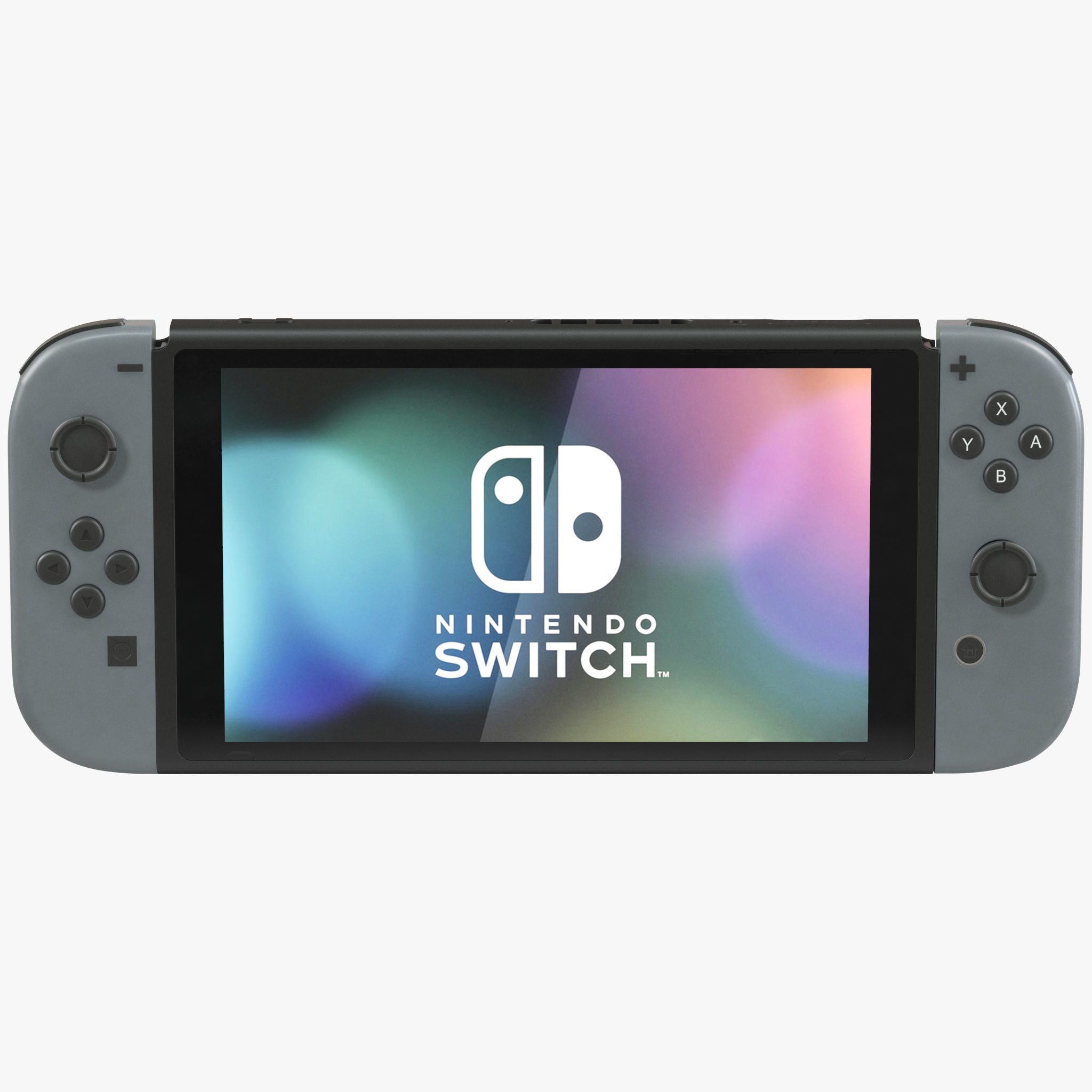 Nintendo Switch with Gray Joy-Con 3D model_4