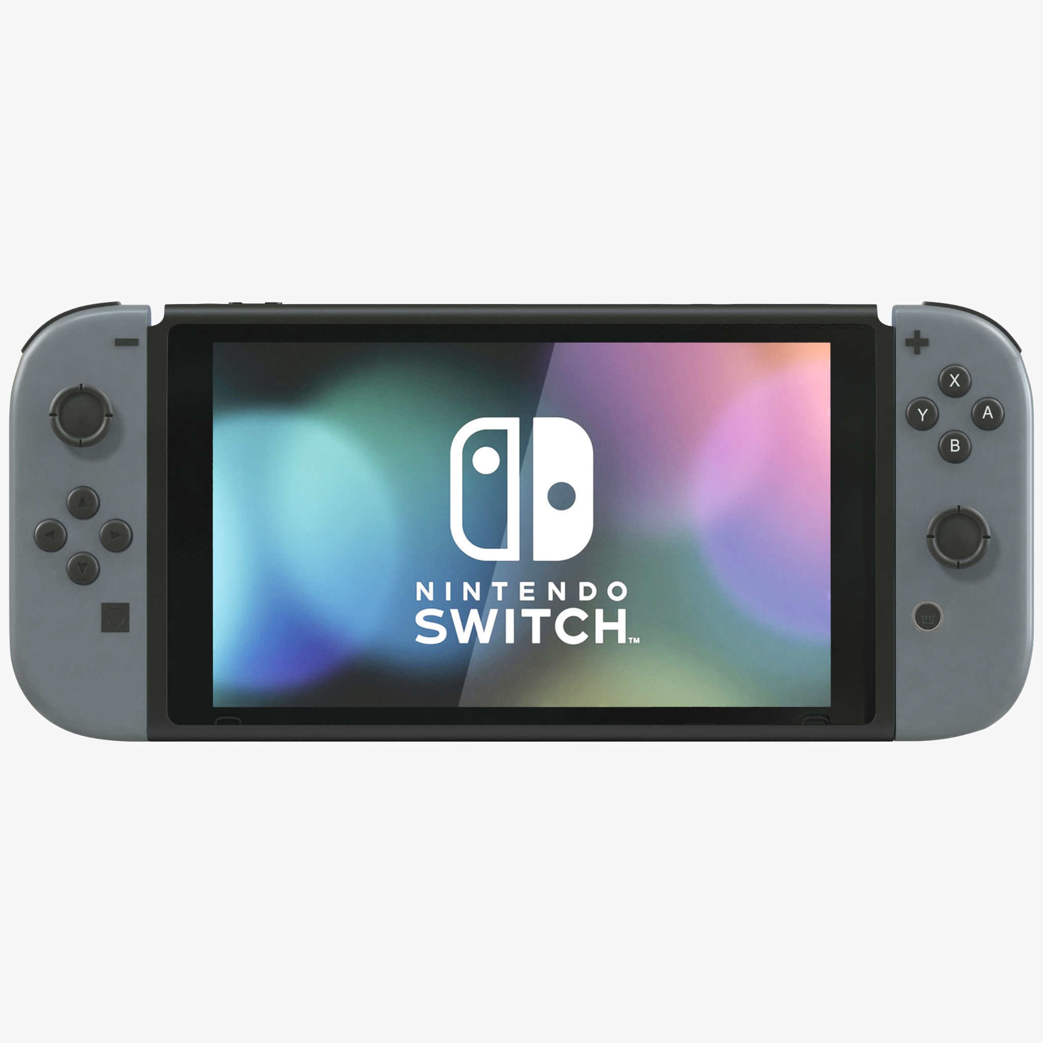 Nintendo Switch with Gray Joy-Con 3D model_11