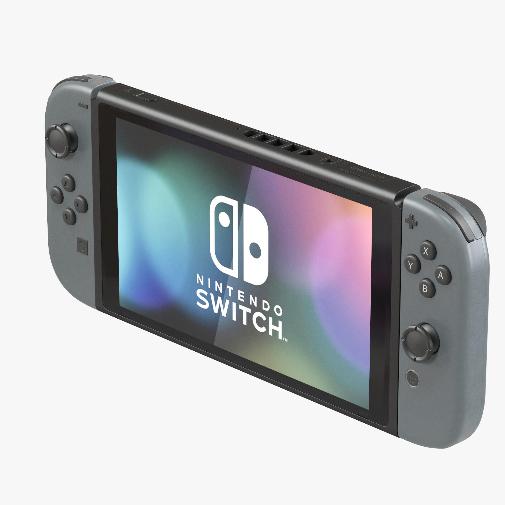 Nintendo Switch with Gray Joy-Con 3D model_17