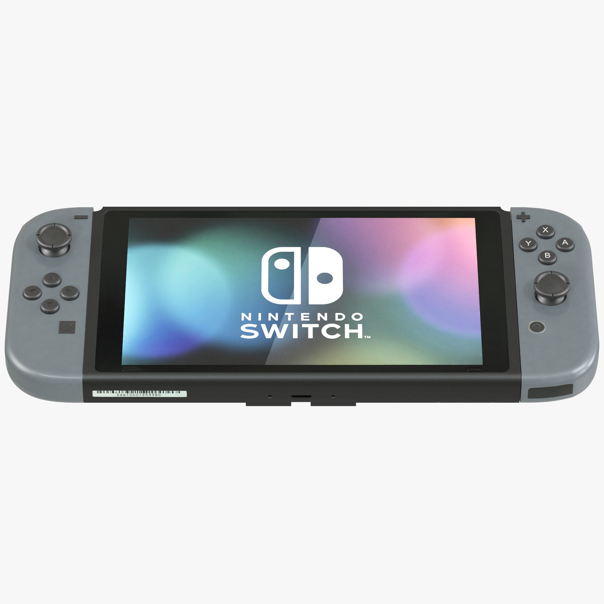 Nintendo Switch with Gray Joy-Con 3D model_12