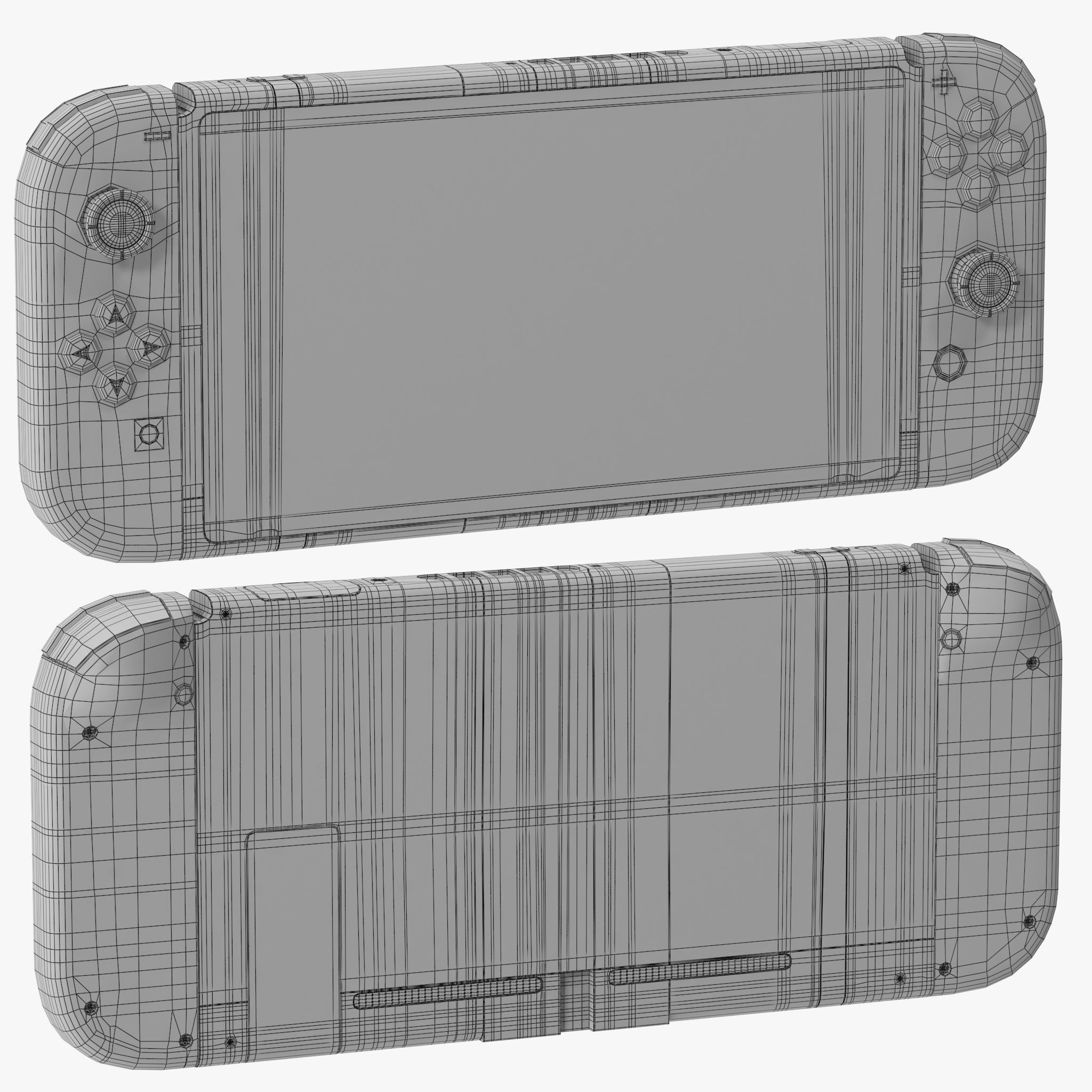 Nintendo Switch with Gray Joy-Con 3D model_40