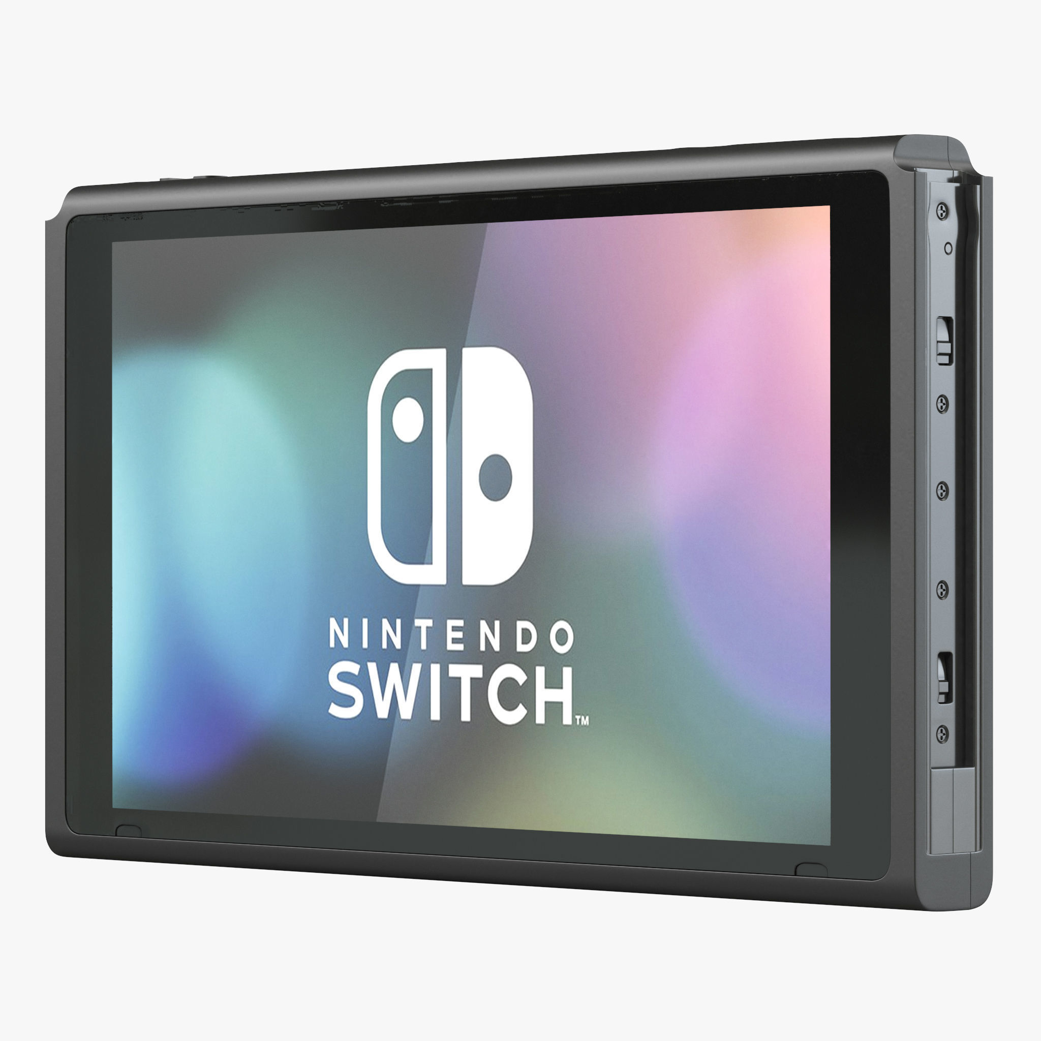 Nintendo Switch with Gray Joy-Con 3D model_29