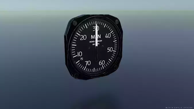 US BOOST GAUGE Low-poly 3D model