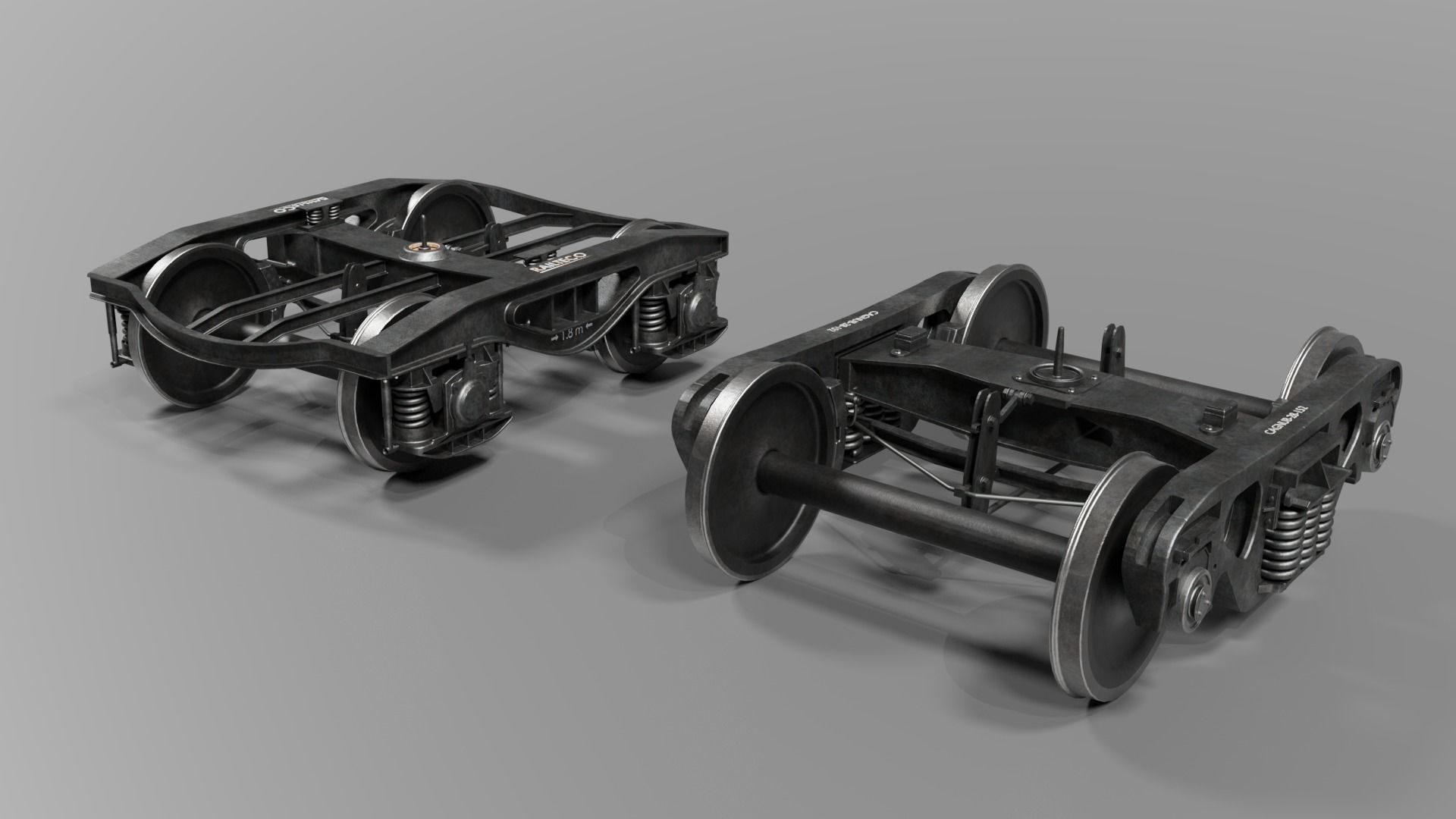 Railway bogies 3D Model Collection_6